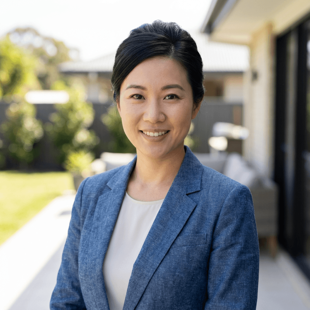 Melissa Chen in professional attire in a bright office